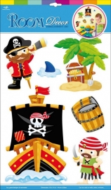 Muurstickers/Decoratiestickers piraten {L4081/1/3}