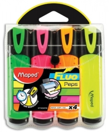 Markeerstift Fluo Pep's Maped 4 kleuren (M2/3)