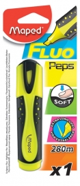 Markeerstift Fluo Pep's soft Maped - geel - op blisterkaart x 1 (M2/2)