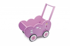 Houten poppenwagen prinses (L5356/4/1).