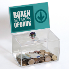 geldbox inclusief eigen, unieke print