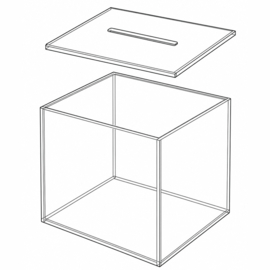 Boîte à idées transparent 30 x 30 cm