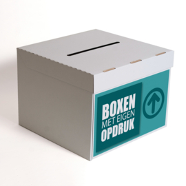 Grote verzamelbox met eigen opdruk op voorzijde