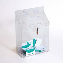 Donatiebox transparant wandmodel A4