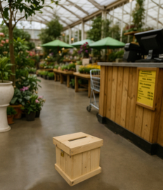 Ideeënbus hout medium met slot