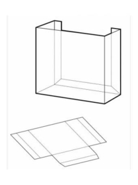 Zelfklevend fonderbakje voor A6 brochures