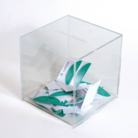 Boîte à idées transparent 20 x 20 cm