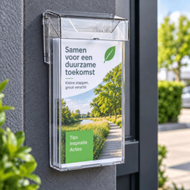 Porte brochures avec couvercle 1/3 A4