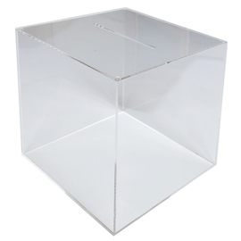 Losbox transparenter Würfel 25 cm