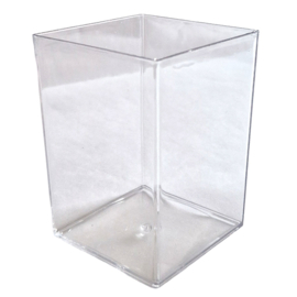 Pennenhouder helder transparant met 5 pennen