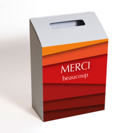 Boîte aux lettres en carton 'Merci'