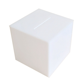 Losbox Weiß Quadrat 20 cm
