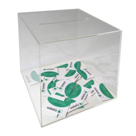 Losbox transparenter Würfel 30 cm