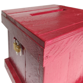 Boîte à idées en bois Bordeaux rouge