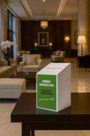 Ideeënbus luxe met print - groen