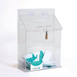 Donatiebox transparant wandmodel A4