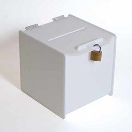 boîte à idées carré avec une serrure (20 cm)