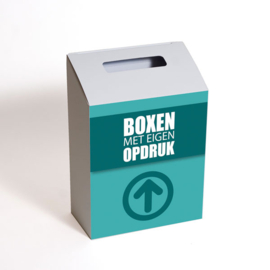 Donatiebox met eigen logo of opdruk - 5 stuks