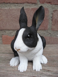 beeldje konijn zwart-wit