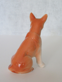 beeldje Chihuahua vintage wit-tan