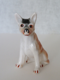 beeldje Chihuahua vintage wit-tan