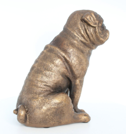 beeldje Mopshond bronskleur
