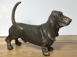 beeldje Basset hound brons