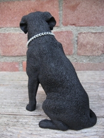 beeldje Labrador zwart met bal