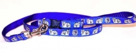 riem en halsband Maltezer blauw