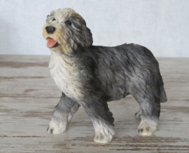 beeldje Bearded Collie staand