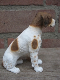 beeldje Pointer bruin-wit