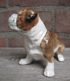 vintage beeldje Engelse Bulldog porselein