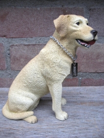 beeldje Labrador blond met bal