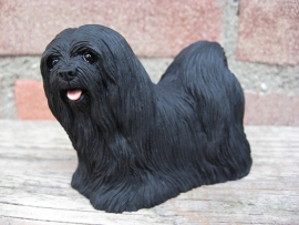 beeldje Lhasa Apso zwart