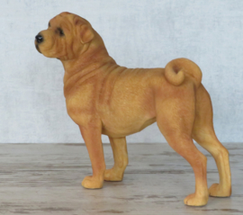 beeldje Sharpei bruin staand