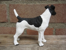 beeldje Fox Terrier gladhaar zwart-wit