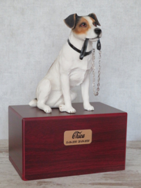 beeldje Jack Russell met riem