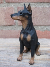 beeldje Dobermann gecoupeerd black & tan