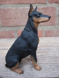 beeldje Dobermann gecoupeerd black & tan