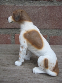 beeldje Pointer bruin-wit