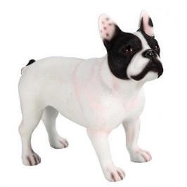 beeldje Franse Bulldog wit-zwart