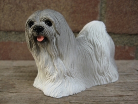 beeldje Lhasa Apso grijs