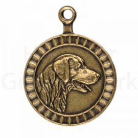 bronzen penning Golden Retriever