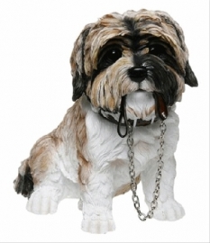 beeldje Shih Tzu beige met riem