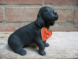 beeldje Cocker spaniel puppy zwart
