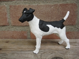 beeldje Fox Terrier gladhaar zwart-wit