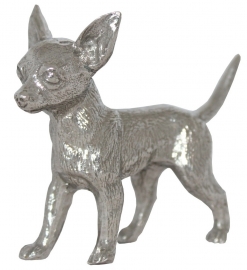 sculptuur Chihuahua zilvertin