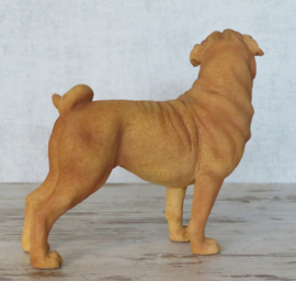 beeldje Sharpei bruin staand