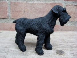 beeldje Schnauzer zwart