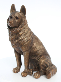 beeldje Duitse Herder bronskleur
